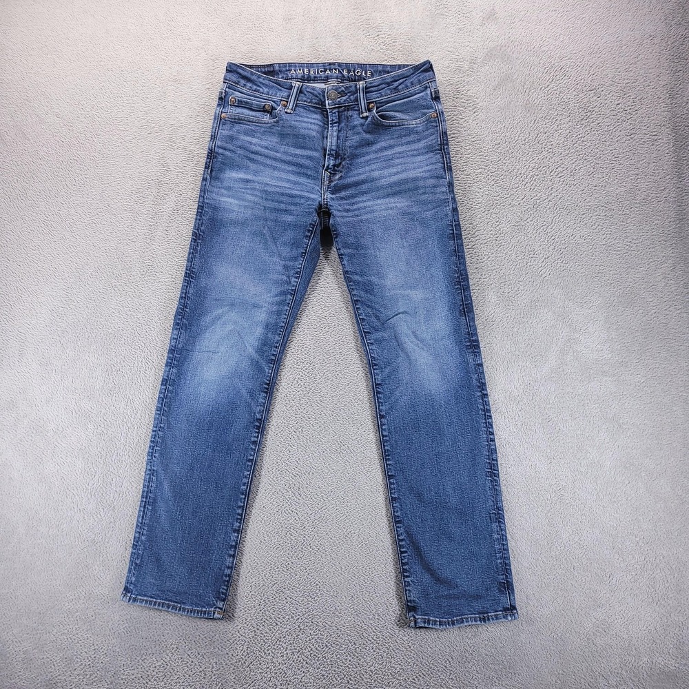 American Eagle Jeans Mens 29x30‎ Blue Original Straight Airflex Stretch Comfort